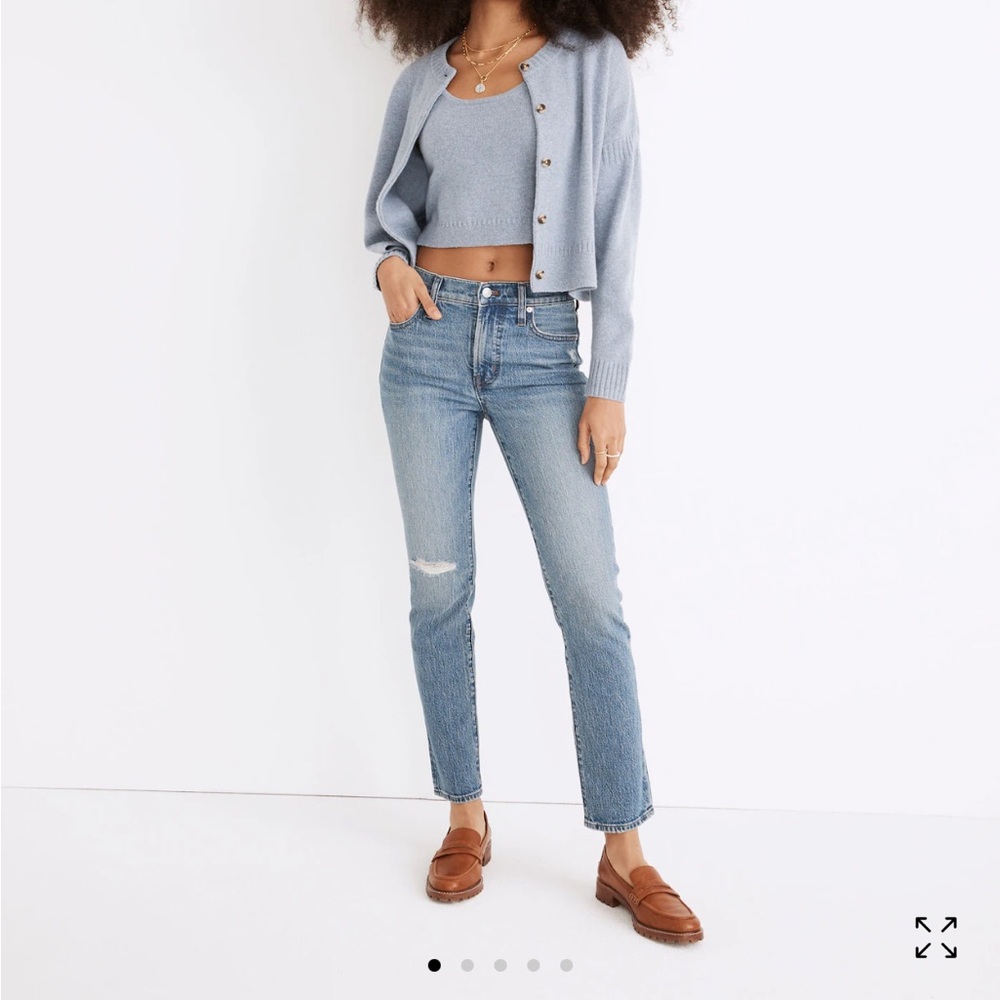 Madewell Perfect Vintage Jean in Ainsdale Knee-rip Edition